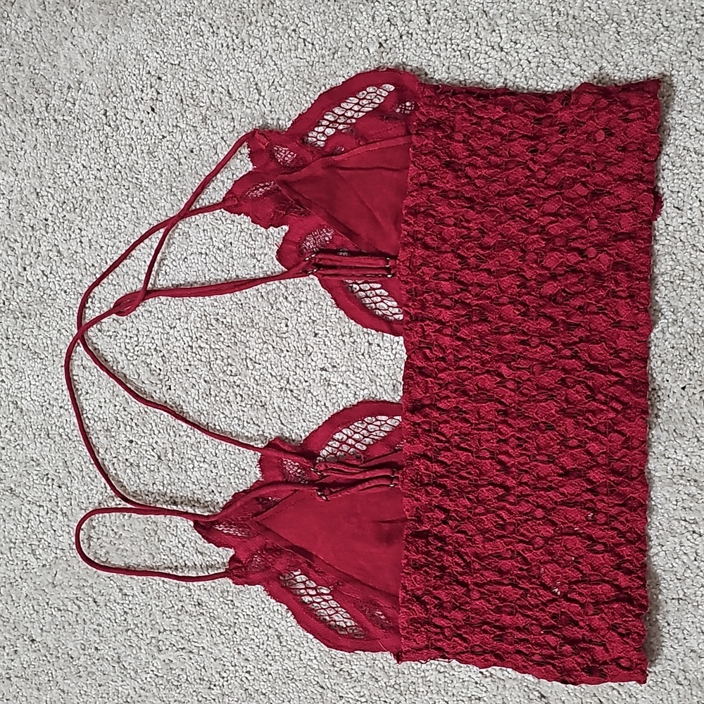 Free People Adella red bralette. size M. Great condition. Never worn - Picture 4 of 5